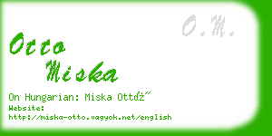 otto miska business card